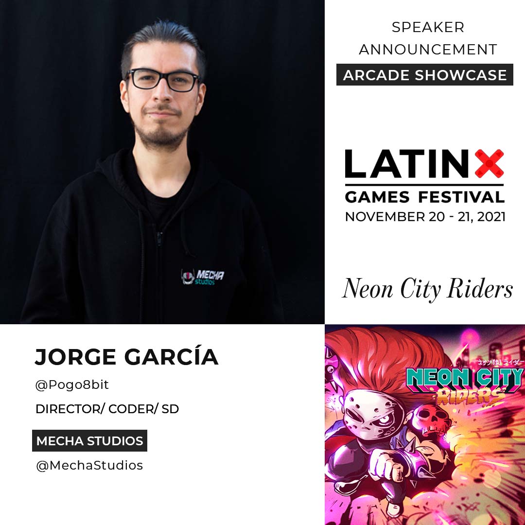 LatinxGamesFest's tweet photo. Coming up at 7:50 Pm EST/ 10:50 Pm EST

Neon City Riders Arcade Showcase with Jorge Garcia @Pogo8bit - Director/ Coder/ SD from Mecha Studios @MechaStudios

#LXGF

Watch the 3rd Annual Latinx Games Festival
https://t.co/bPaezXAkgV https://t.co/Ydl7tXJfCR