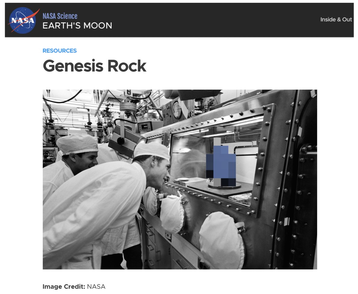 Dec. 25, 2017 9:01:40 AM : Apollo 15 mission commander David R. Scott relayed exciting news to Mission Control and the scientists in the back room. “Guess what we just found,” Scott said. “Guess what we just found! I think we found what we came for.” #genesisrocks #moonrock #nasa