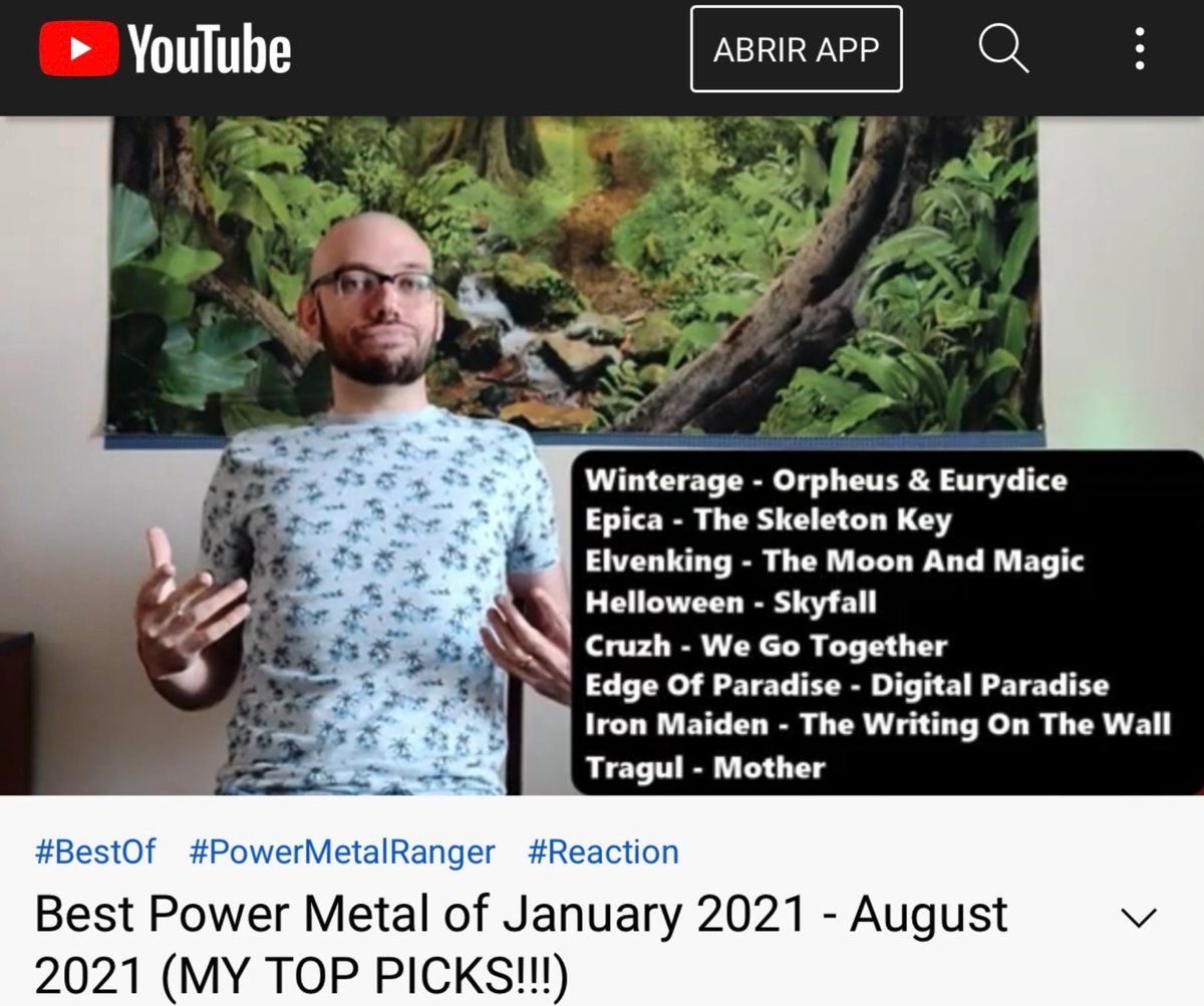 adrianbenegasok's tweet photo. What a privilege! ❤️ The song #Mother from my project #Tragul is one of the “best” of 2021! Thank you @PowerMetalRnger! 🤘🏻
➡️ https://t.co/QuOLN5OZPT ⬅️
#powermetal #metalhead #symphonicmetal https://t.co/fwxqMjgRgq