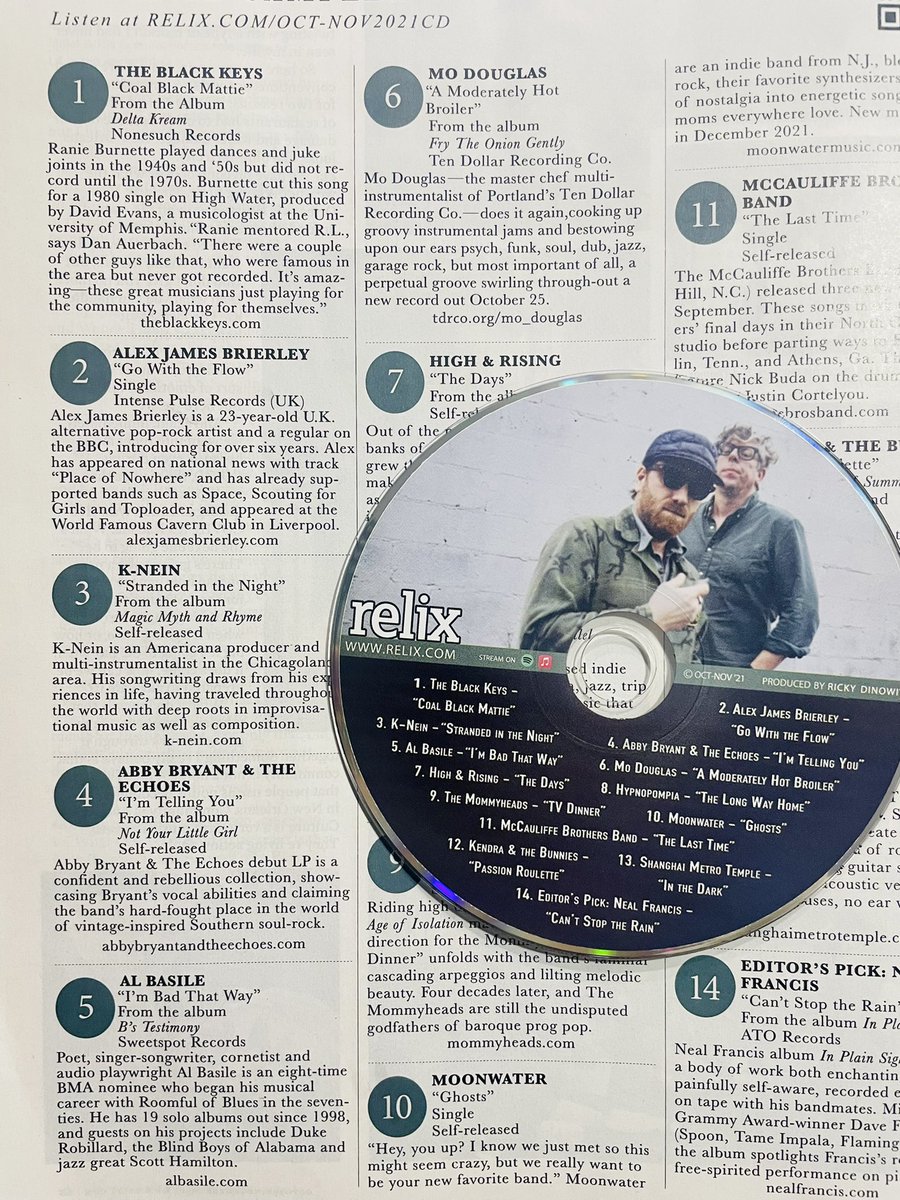 Thanks <a href="/RelixMag/">relix</a> for featuring us in your October / November Artist Sampler! 

Listen to the playlist online right here: 
Spotify spoti.fi/3BVbgDX
Apple Music apple.co/3ofOCRS

#relixmag #debutalbum #JustReleased #abbybryantandtheechoes #notyourlittlegirl