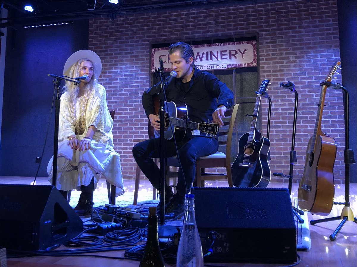 Sound check with <a href="/clarembee/">Clare Bowen</a> &amp; <a href="/Brandon_R_Young/">Brandon Robert Young</a> for their show tonight at <a href="/CityWineryDC/">City Winery DC</a> . They play Philly and Boston next. photo:<a href="/photogjon/">Jonathan Delano</a>