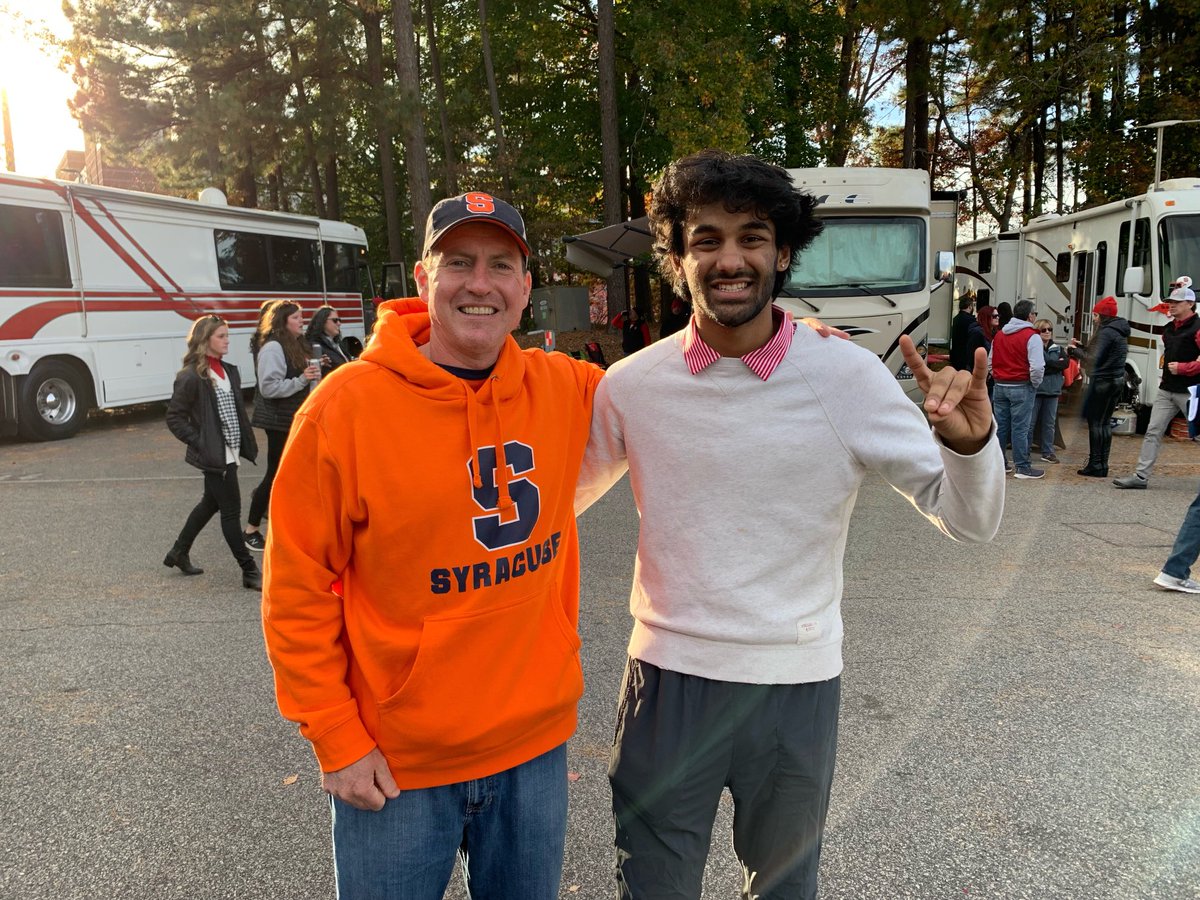 phsdistance's tweet photo. Had a great time hanging with Prov alumnus Deven Desai before kickoff at Carter Finley! https://t.co/eQhkoXvt7G