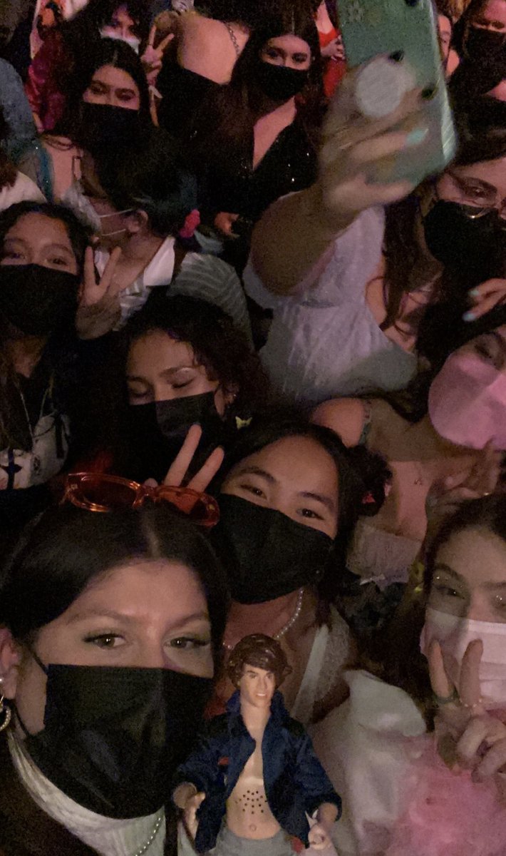 taeluvesme's tweet photo. my arm hurts so much bc i was waving mini harry around the whole night #HarryStylesLoveOnTour #harrydoll #lanight3 https://t.co/x2STfevN91