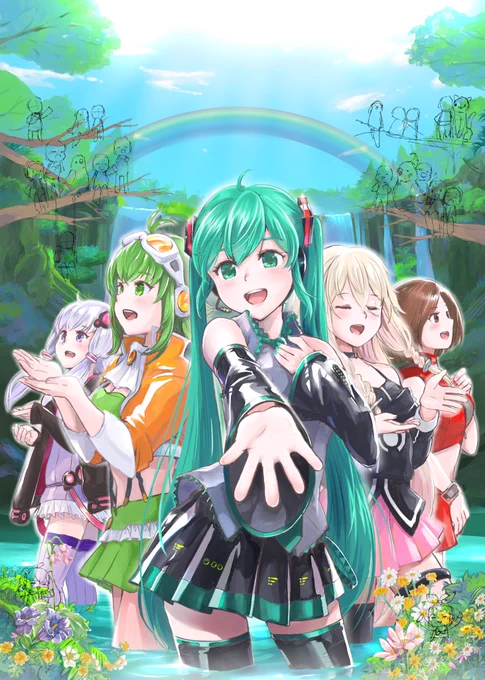 オハヨーハヨー!¶(⁄•˅̮•∖)⁋ノ
楽しかったボーマス✨
次の開催も楽しみです♪

という事で、今回のメインイラストはこんな感じで描かさせて頂きました♪
(小っちゃいの、もっとたくさん描いてあげたかったわ〜) 