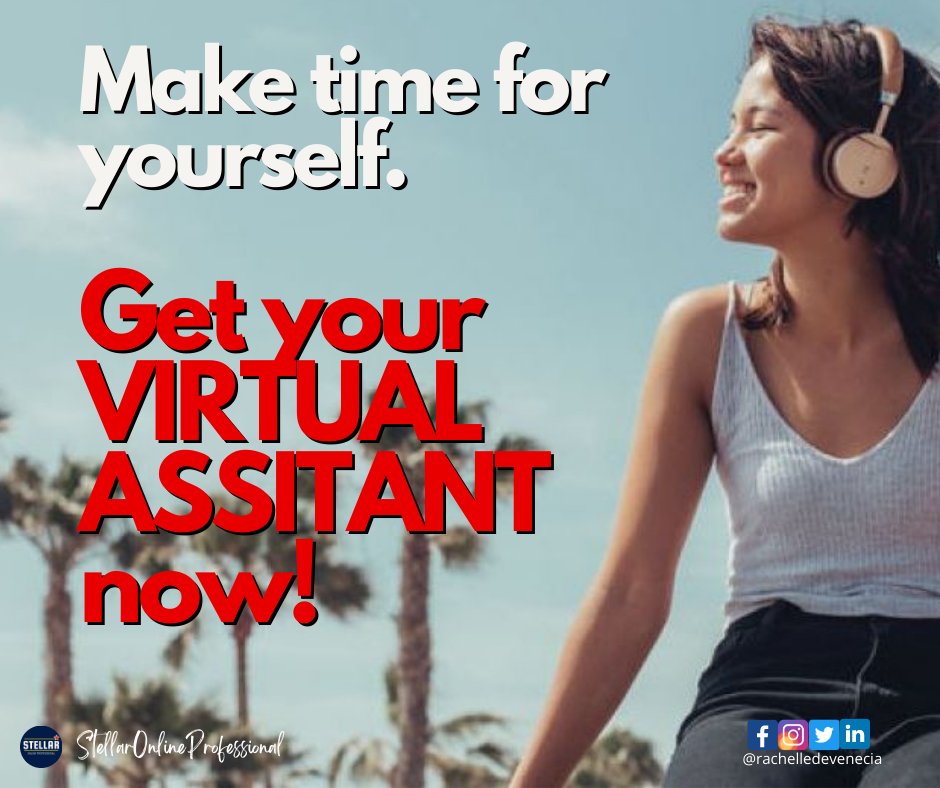 jo9179's tweet photo. Get your Virtual Assistant Now! 
I can be your reliable and trustworthy assistant with a lot of skills to offer. I can be your Virtual Assistant🙋 to give you focus on growing your business. 
E-mail me at rachelle.devenecia@gmail.com

#stellaronlineprofessional 
#virtualassistant https://t.co/enHx1ehkMD