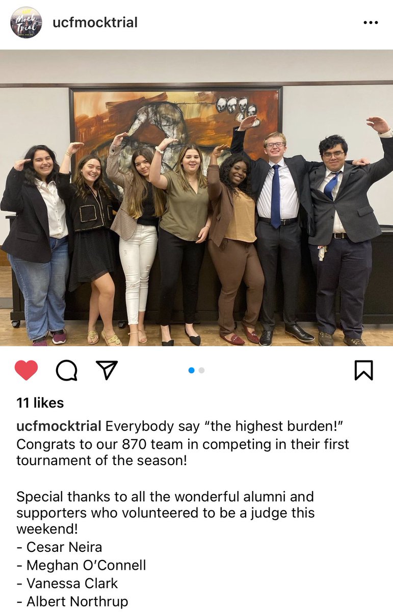 So proud of my babies for completing their first tourney!!! They’ve learned a lot &amp; can’t wait to see them grow from here 🖤⚔️💛 <a href="/UCF_Mock_Trial/">UCF Mock Trial</a>