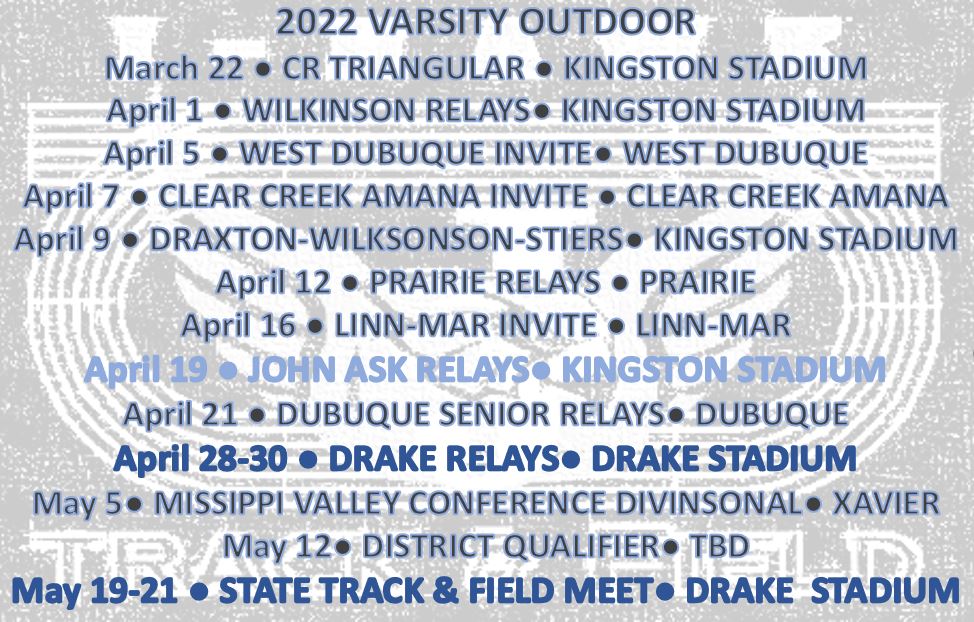 2022 Varsity Outdoor Schedule #Compete