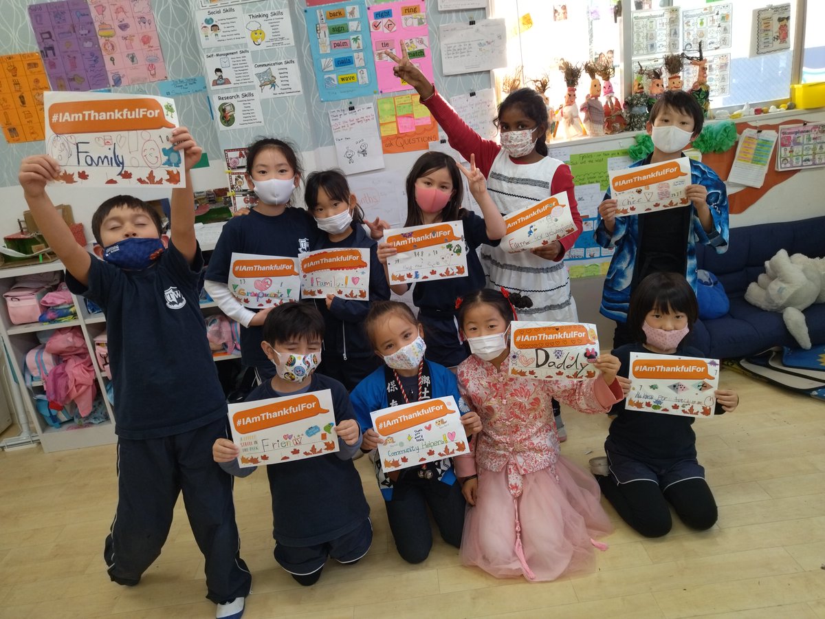 "Happy Thanksgiving from G1 students to you!!"