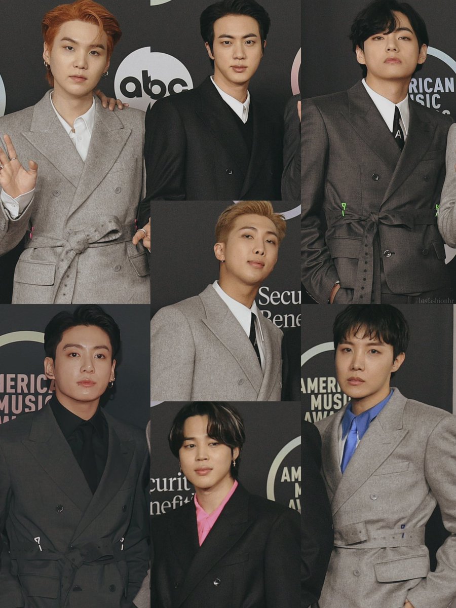 btsfashionhr's tweet photo. BTS AMAs RED CARPET LOOKS https://t.co/DvviTi77Ts