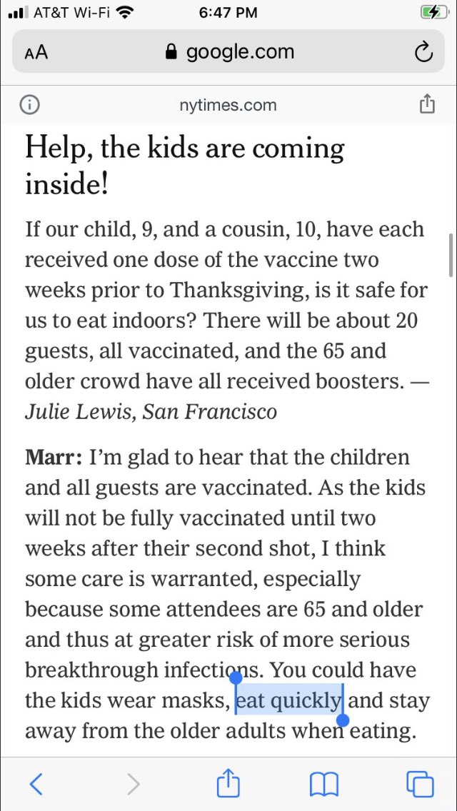 JeninYounesEsq's tweet photo. If you’re considering making your partially vaxxed children eat thanksgiving dinner quickly for fear they’ll infect adults, you really shouldn’t have had kids as 1) you don’t seem to like them much; and 2) someone of your intelligence level shouldn’t be perpetuating their genes https://t.co/3MzsAJ3sE9