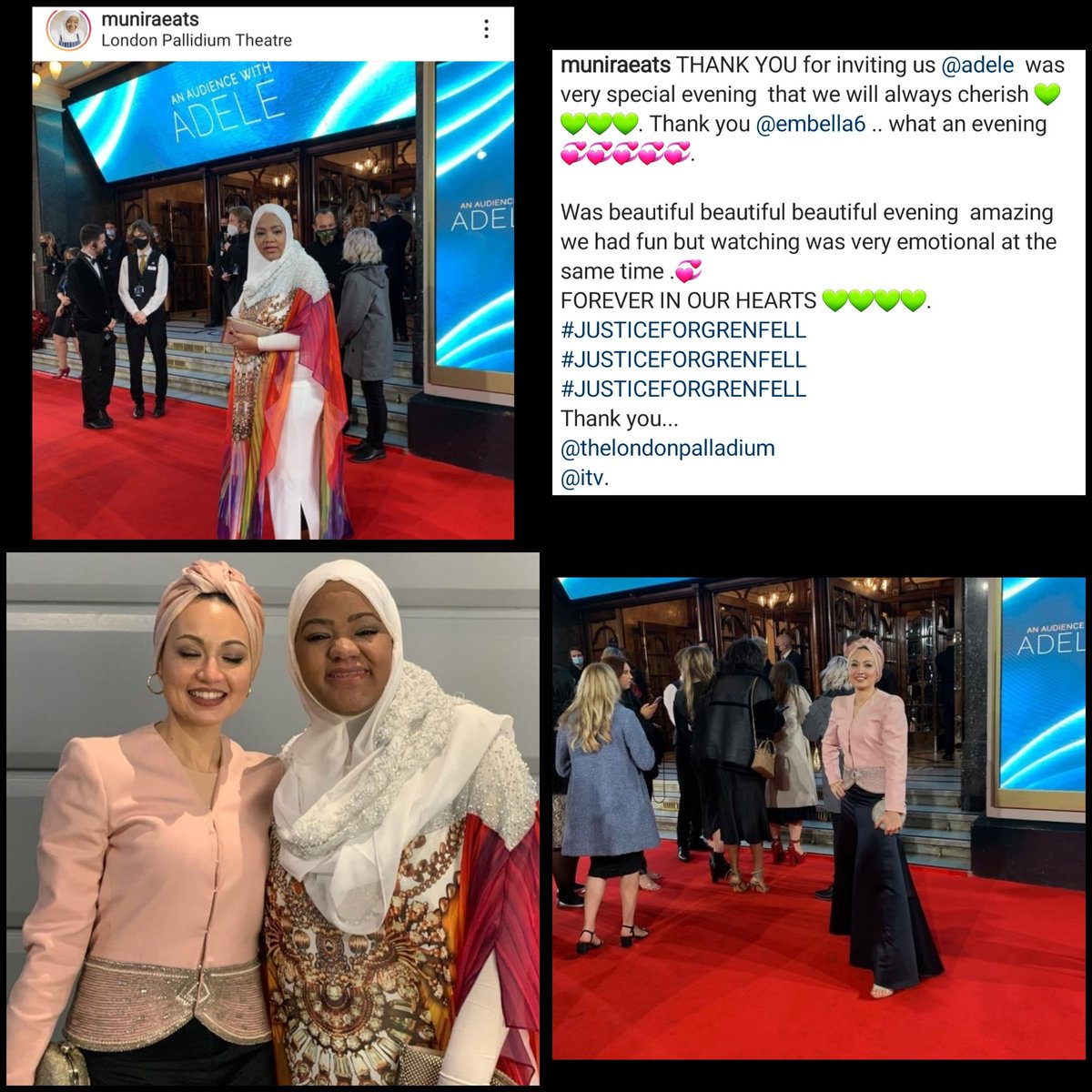 sussexdaily's tweet photo. #MuniraMahmoud, who's featured in #TogetherOurCommunityCookbook and is a survivor of the #GrenfellTowerfire, attended the #Adele concert. "People connected to the Grenfell Tower disaster were among the audience during Adele’s special London concert" earlier this month. https://t.co/VeqWhKpfu0