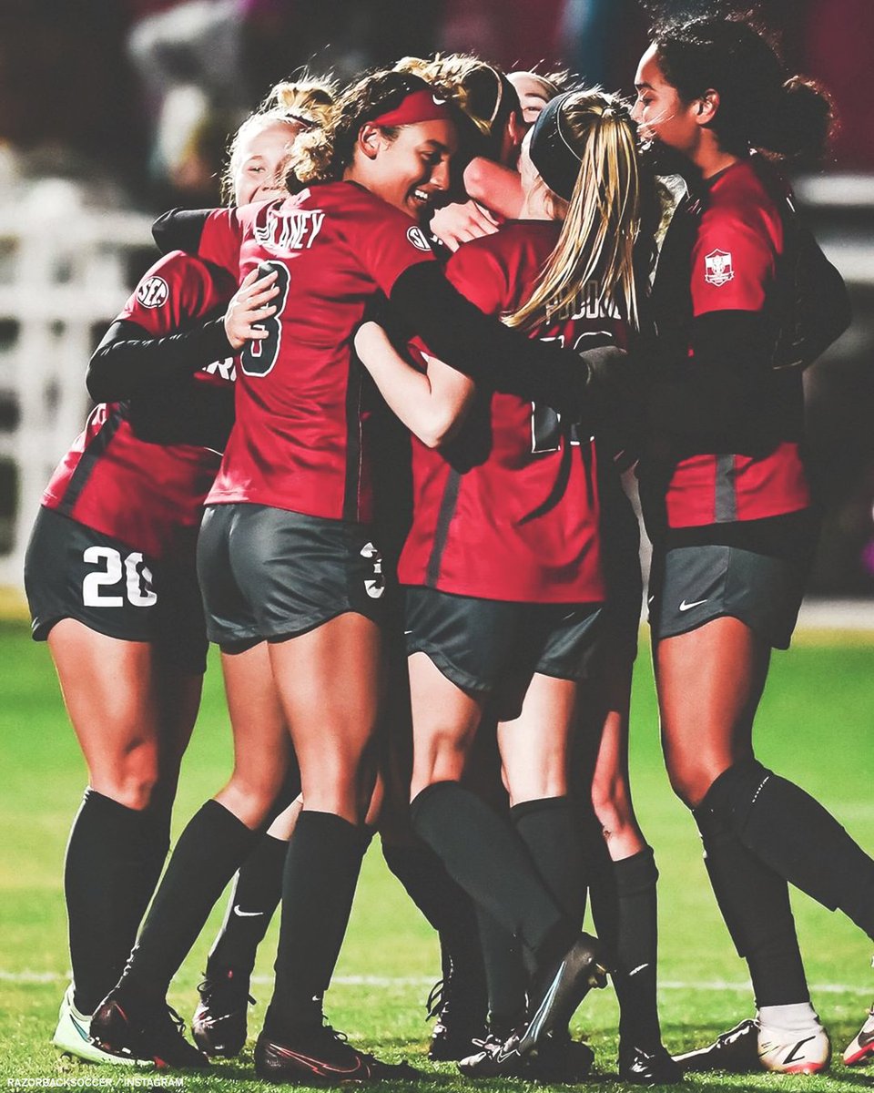 SECNetwork's tweet photo. ELITE. EIGHT. BOUND. 

No. 2 @RazorbackSoccer 
@GamecockWSoccer https://t.co/dOTrB5ReeF