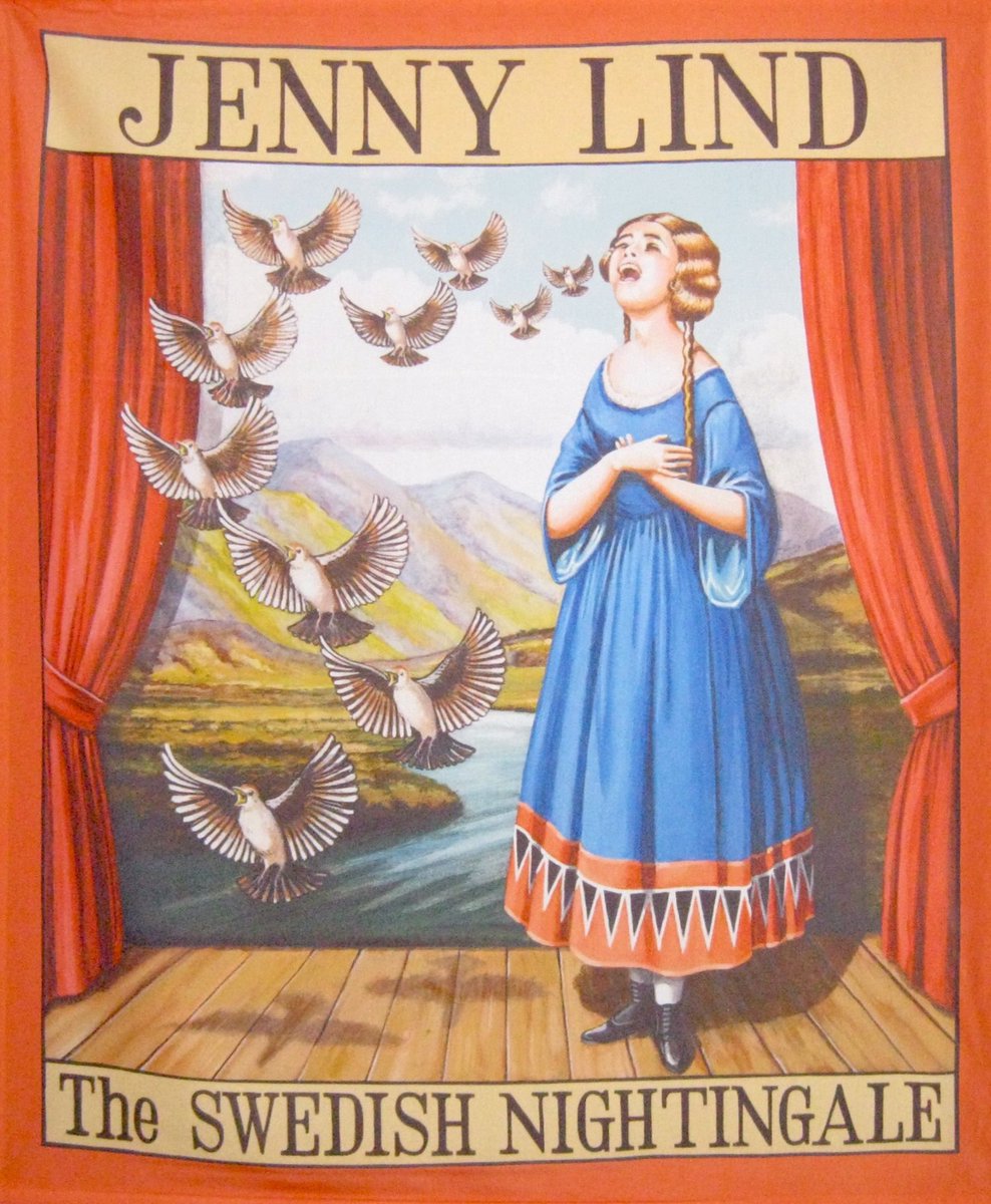 RT @historicwomens: P. T. Barnum’s poster of Swedish opera singer Jenny Lind, for her American Tour. https://t.co/Z5nyvDAgv9