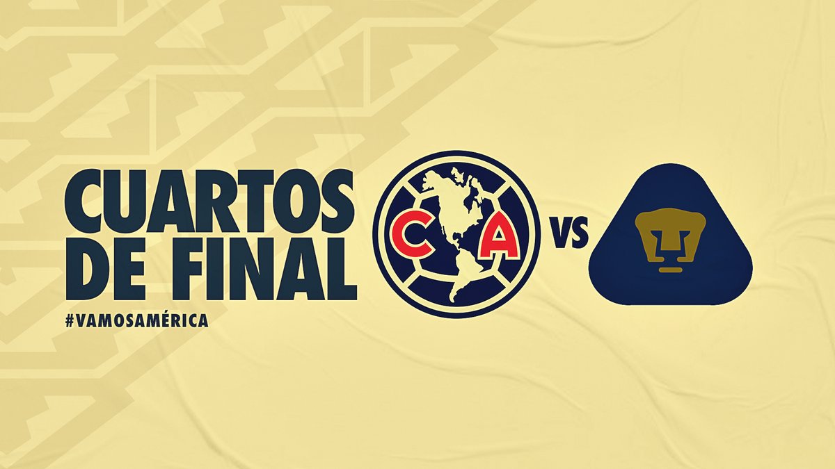 ClubAmerica's tweet photo. 🔵 ¡𝐈𝐍𝐈𝐂𝐈𝐀 𝐋𝐀 𝐋𝐈𝐆𝐔𝐈𝐋𝐋𝐀! 🟡
Cuartos de final Apertura 2021 
Nuestro rival: Pumas

#VamosAmérica 🦅 #JuntosPorLaGloria https://t.co/AIbwmUxazr
