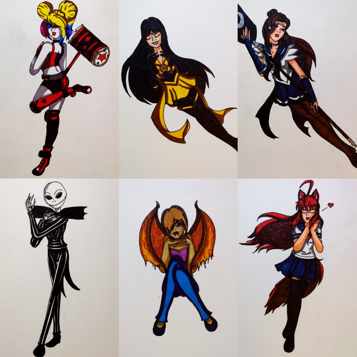 Hard at work at finishing up the Christmas cards! Fingers crossed things will be finished soon! Other than that, please enjoy!

Characters belong to either their respective fandoms or respective owners.