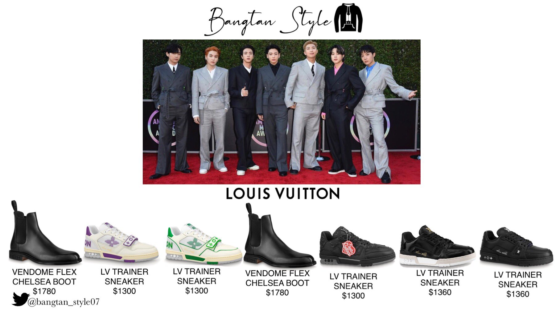 Bangtan Style⁷ (slow) on X: Some of the bags, shoes and accessories worn  by BTS from Louis Vuitton Men's Fall-Winter 2021 Campaign #BTSxLouisVuitton  #LVMenFW21 #BTS @BTS_twt @LouisVuitton  / X