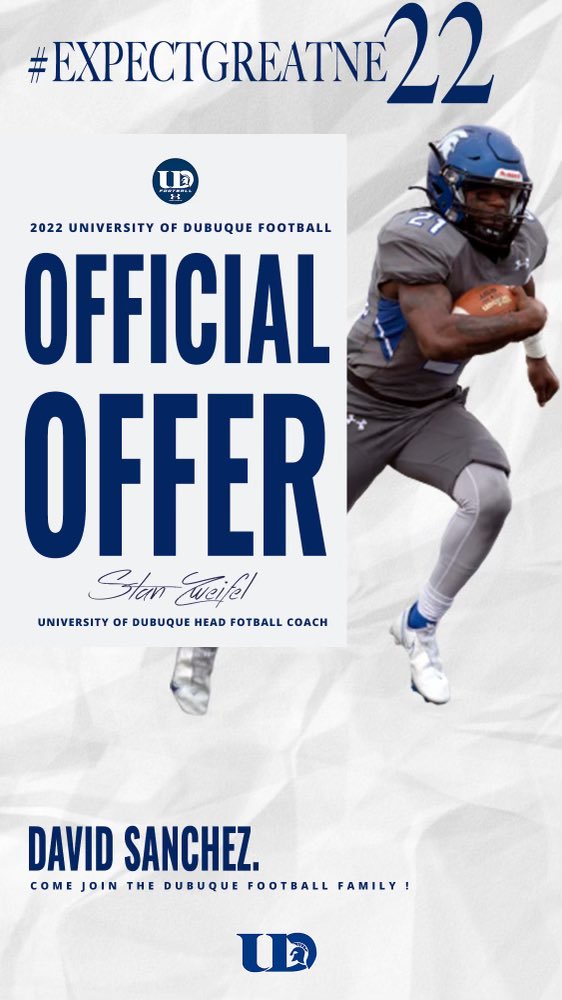 Blessed to have earned an offer to the University of Dubuque! <a href="/EvanEastburn/">Evan  Eastburn</a>