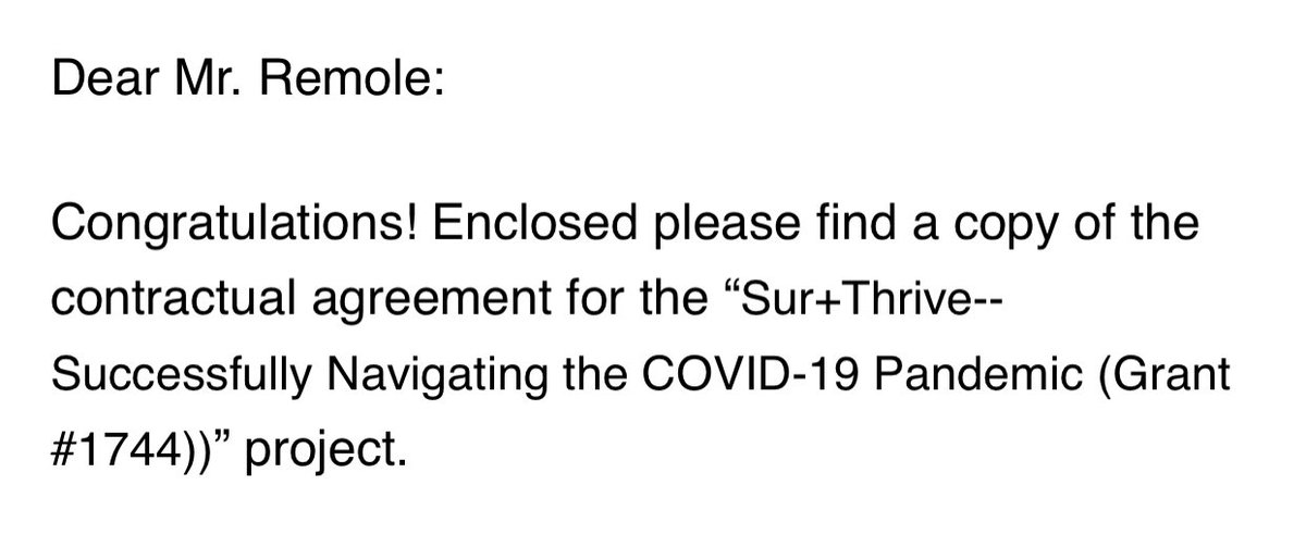MichaelRemole's tweet photo. So excited and honored to be a recipient of this grant!  #SurThrive #gatewayfamilyservices #vermilioncounty #centralillinois #COVID19 #illinoishealthcarefoundation https://t.co/WxGaIR7AhB