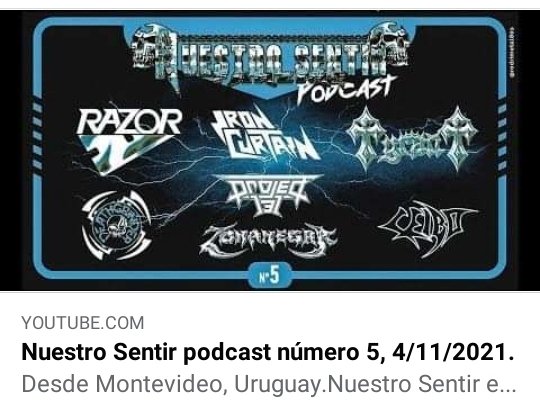 GastonRiosMetal's tweet photo. #podcast dedicado al #Metal lo podes escuchar desde #YouTube ,suena #ceibo (#Uruguay ) #ironcourtain (#españa ) #zonanegra (#Argentina ) #deathgrinder (#guatemala ) #razorband (#Canada ) #project131(#Uruguay ) y #tyrant (#EEUU) https://t.co/V7OGlKHUoa