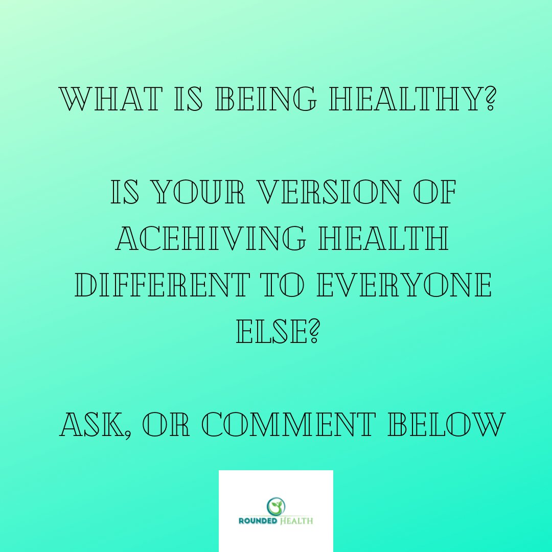 RoundedH's tweet image. Being 'healthy' is a unique concept. To me being healthy means my mind  and body are aligned and able to let me achieve what I want in life. I like to help people, learn and be in nature.  
What does health mean to you? 
#roundedhealth #HealthFirst #lifestylemedicine #healthcare