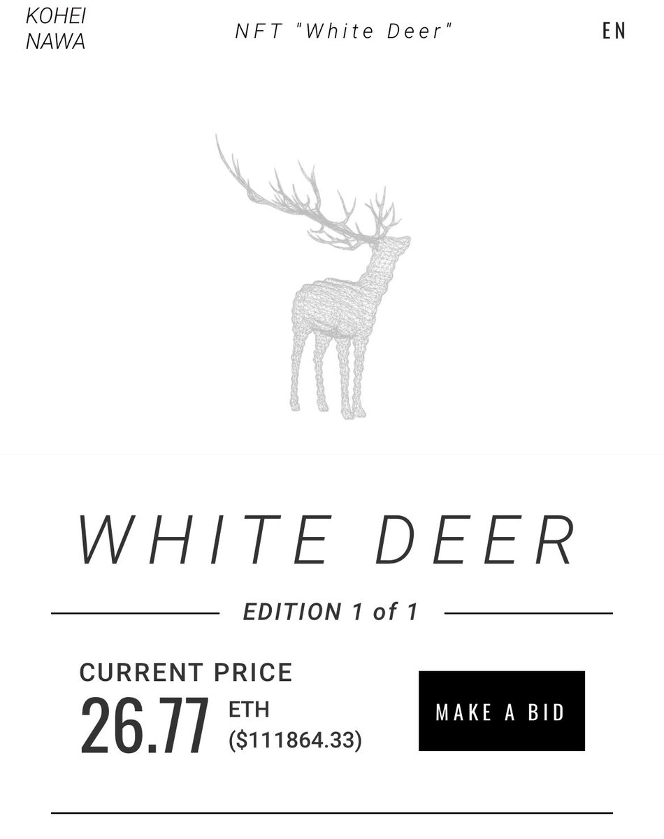 NFT"WhiteDeer"En tweet media
