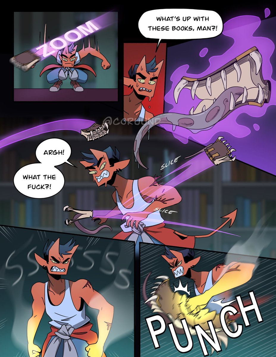 coruund's tweet photo. I’m Ruby, a mainly OC artist working on a webcomic called Booksmart! It’s about college students (that are also demons) working together to break a curse!!

https://t.co/Nejm5LWeod

https://t.co/WUShEwWDL5 https://t.co/g4GZyVVVNk