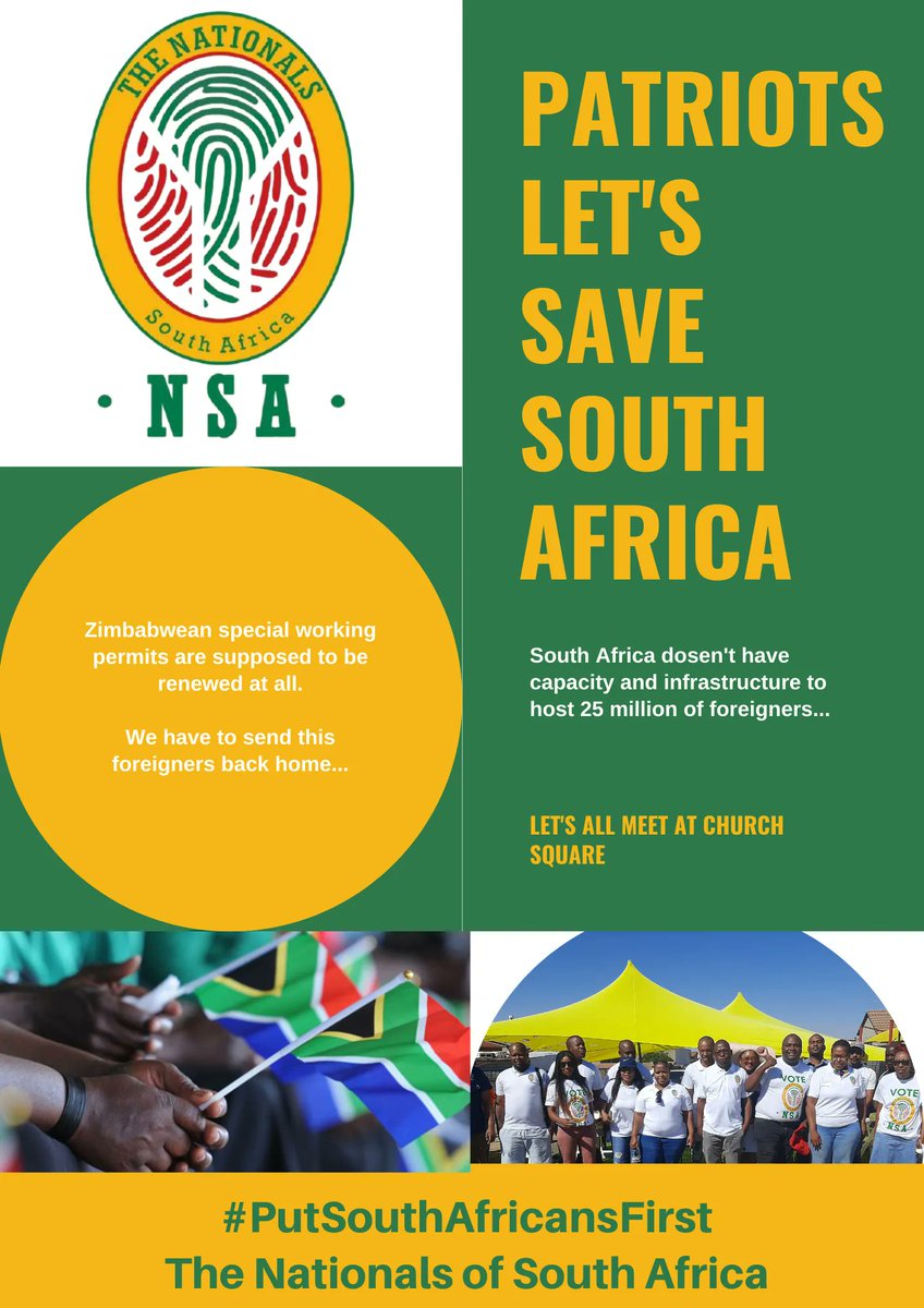NSA_Party's tweet photo. No to Zimbabwe special working permits renewal.

#NoToZimWorkPermits https://t.co/ReNc0KbNh5