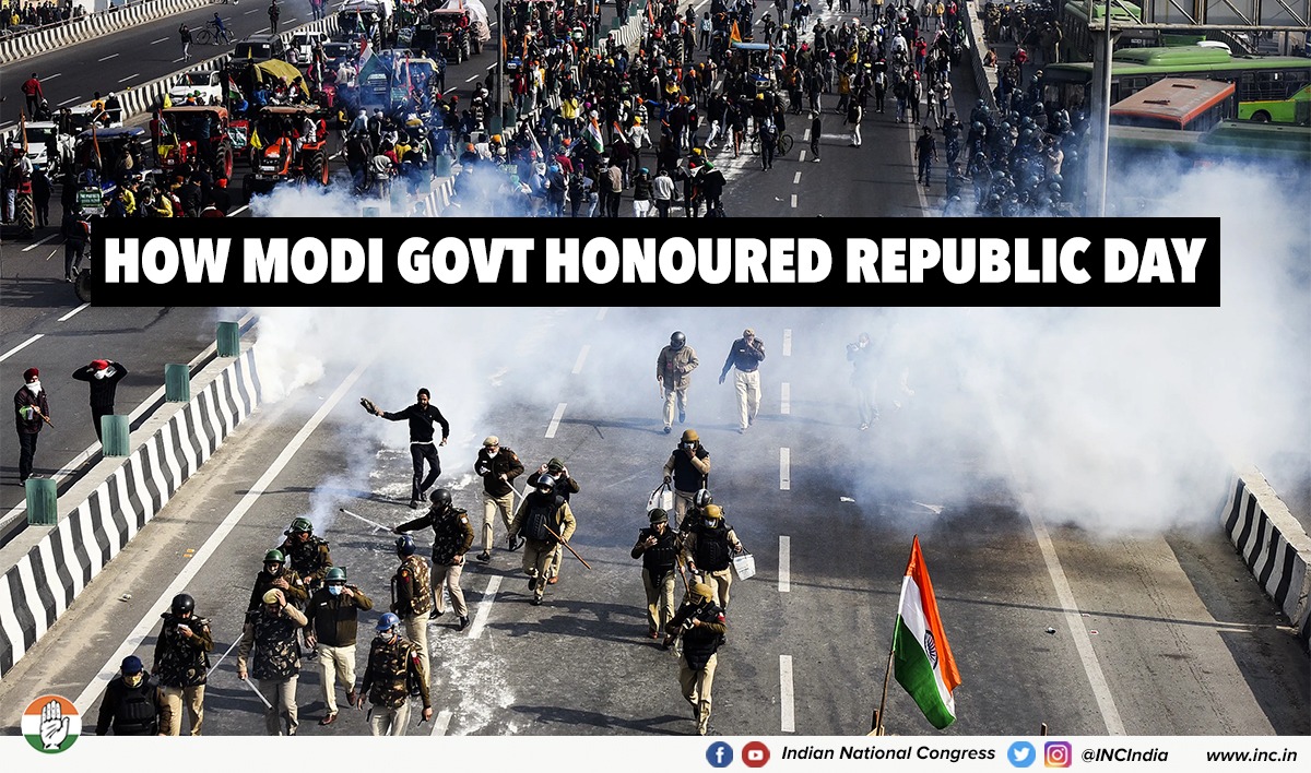 INCIndia's tweet photo. 26th January 2021 will always be remembered as one of the most tragic days in independent India's history. 

#DeshNahiBhulega https://t.co/jsuLeTv1iW