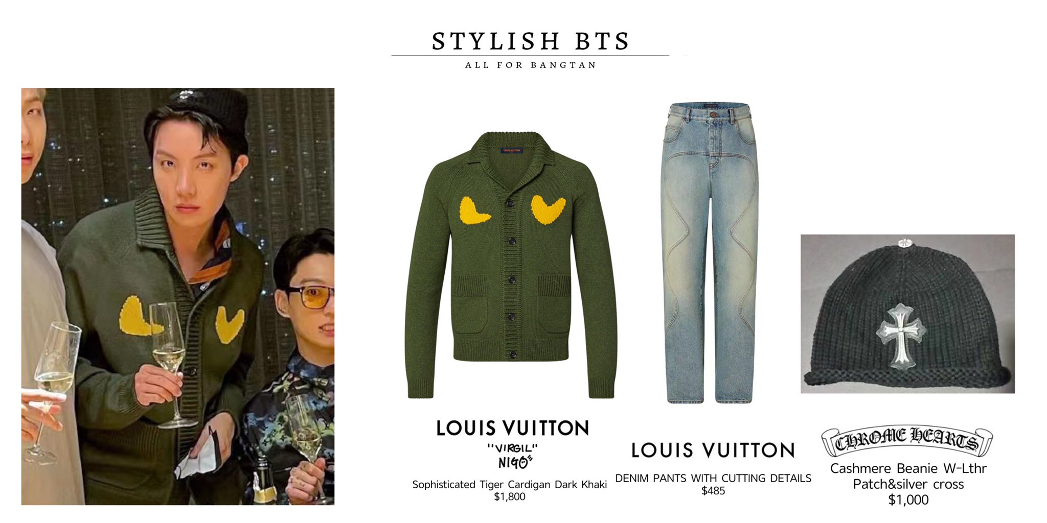 Bangtan Style⁷ (slow) on X: VLIVE 211204 Seokjin wears LOUIS VUITTON and  TIFFANY & CO. x SUPREME. #JIN #BTS @BTS_twt  / X