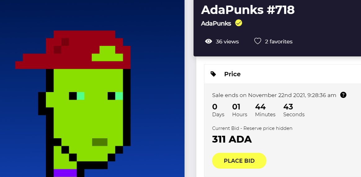 PunksAda's tweet photo. 👀Are you also watching this Space edition AdaPunk auction on @CNFT_IO ? 

🛸It currently has the #2 rarity rank on https://t.co/t9vmHRw0Yv... and imo just looks rad! 

🔨less than 2 hours to go!

https://t.co/S2cLuFcX3Q

#CNFTCommunity #CNFTCollector #AdaPunks4trees https://t.co/AFeaBe8Jl2