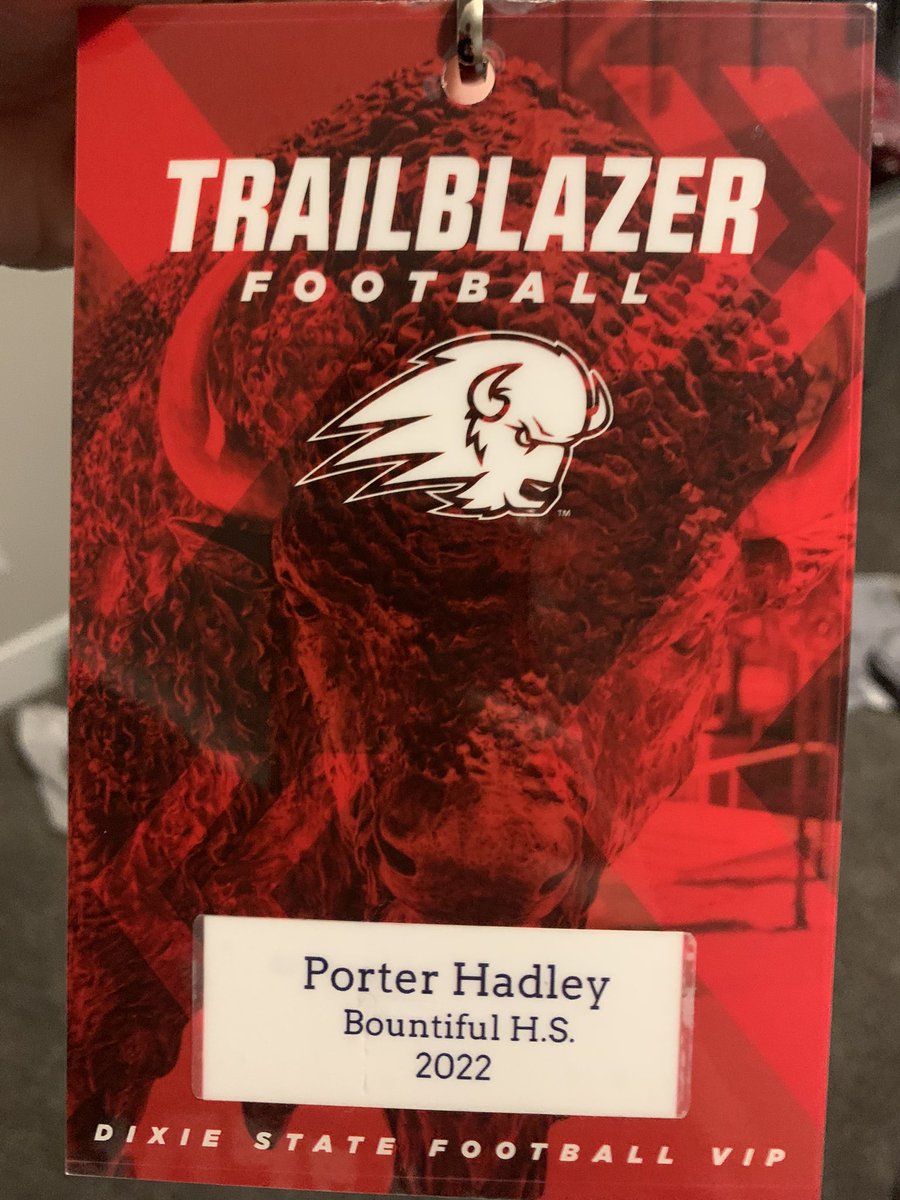 Big thanks to <a href="/DixieState_FB/">Haha</a> for having me out for a visit this weekend, had a great time touring the campus and watching the game! <a href="/CoachPPeterson/">Paul Peterson</a> <a href="/Justin__Ena/">Justin Ena</a> <a href="/coach_Tgrant/">Terrance Grant</a> <a href="/michaeldsmith34/">Coach Smith</a> @bills_kelly <a href="/coachjrwalker/">Jason Walker</a>