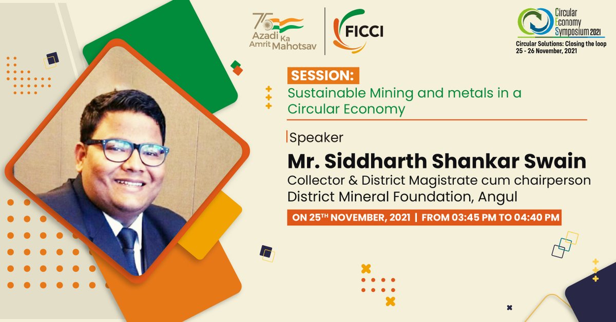 QF_FICCI's tweet photo. Meet the young IAS, Shri. @sidd_swain, Collector &amp; District Magistrate cum Chairperson, District Mineral Foundation, Angul.
Gain insights on how he has been modifying the system in Angul!

Join us at CES 2021

To Register- https://t.co/MzofVd6KT6 
Contact- tanya.khanna@ficci.com https://t.co/exwvk0DhIo