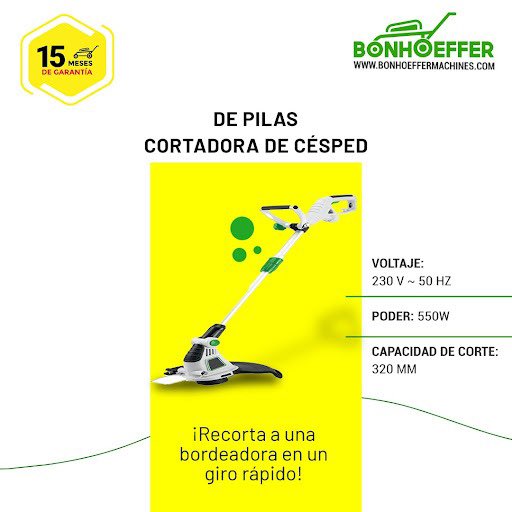 BonhoefferMach2's tweet photo. ¡Ahora recorte el césped como nunca antes! Olvídese de la molestia de los cables, pruebe la nueva podadora de césped a batería de Bonhoeffer. ¿Qué otra cosa? Se convierte de una recortadora a una bordeadora en un santiamén. https://t.co/4oJVXK1etn