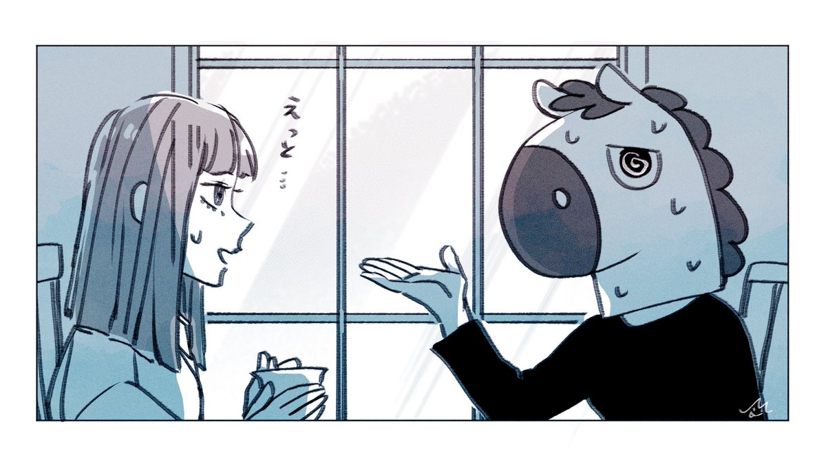 M「漫画って必ず最後まで見てもらえるものじゃないじゃん?初見で見た目好きなこのキャラが今後どんな表情や自分好みな展開を見せてくれるのかっていう期待が持てるかが大事で、それは最初の数ページにかかってると思うんだが端的に表現する技術がワイにはない!どうする?どうしようか??」
ム「…」