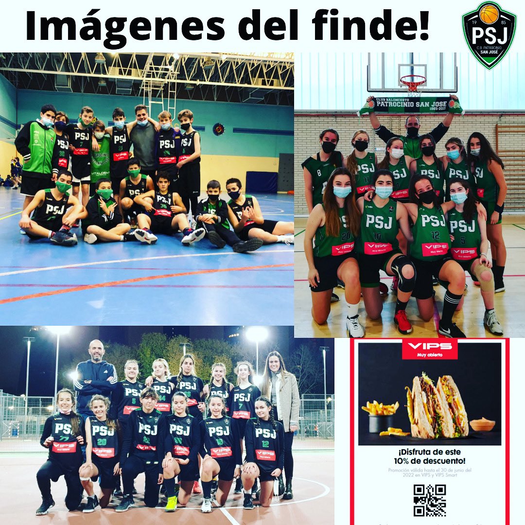 BasketPSJ's tweet photo. Nuestro fin de semana en algunas imágenes!. Seguimos disfrutando de la ilusión y del deporte en equipo!.
Nuestro patrocinador oficial @envips nos acompaña!.
Enhorabuena a todxs!!
.
#envips #baloncesto #patrocinadoroficial #educarjugando #patrocinios #vips #equiposfederados https://t.co/OrAXqZ18v0