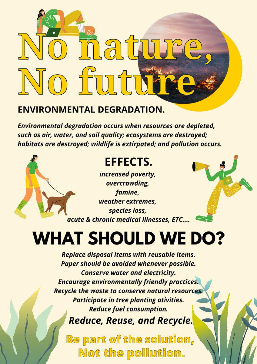 FathmaLucman's tweet photo. IN 20 YEARS,
According to one study, if the world's economy and population continue to grow at their current rates, natural resources will be depleted.

IN 20 YEARS,
Are you willing to sacrifice nature for your selfishness?

IN 20 YEARS,
This won't happen if we CHANGE.

#IamEARTH https://t.co/mEjb5BlX8n