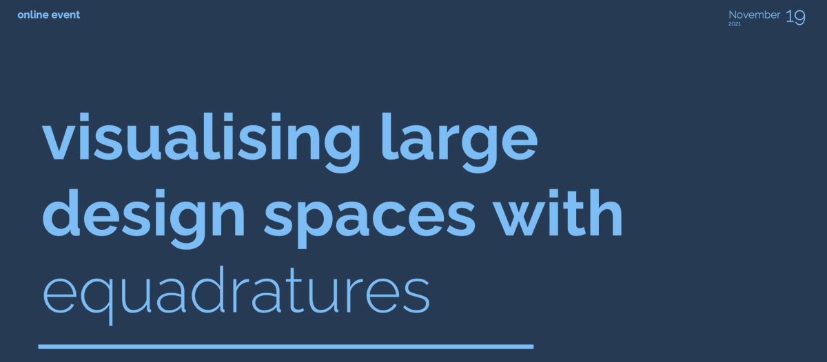 equadratures's tweet photo. We thank all the attendees of the “Visualising large design spaces via equadratures” event held online on Friday the 19th of November. The feedback was extremely encouraging and positive. We will be organising another such session — on uncertainty quantification — very soon. https://t.co/mUlpFlU94l