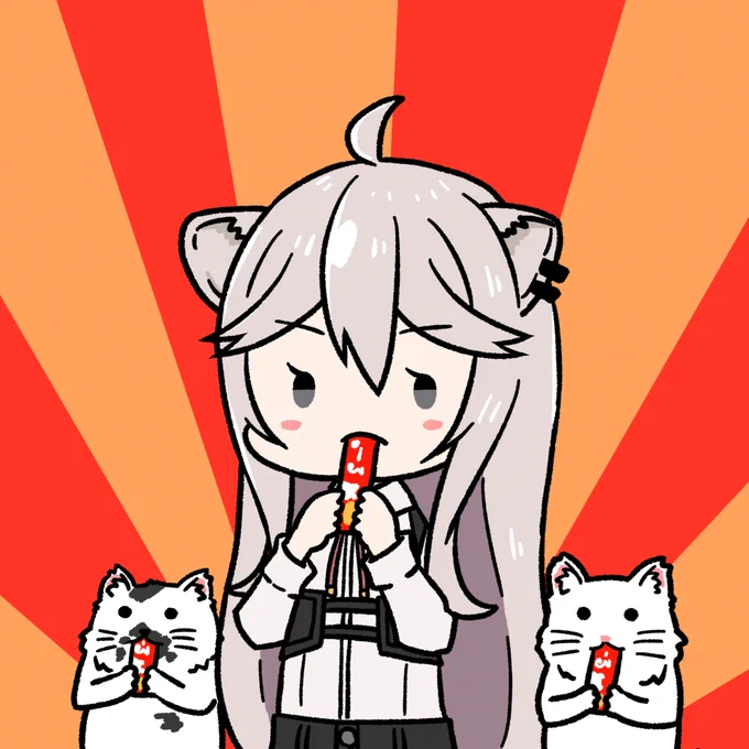 #ししらーと 
勝った 勝った 夕飯はちゅーるだ! 