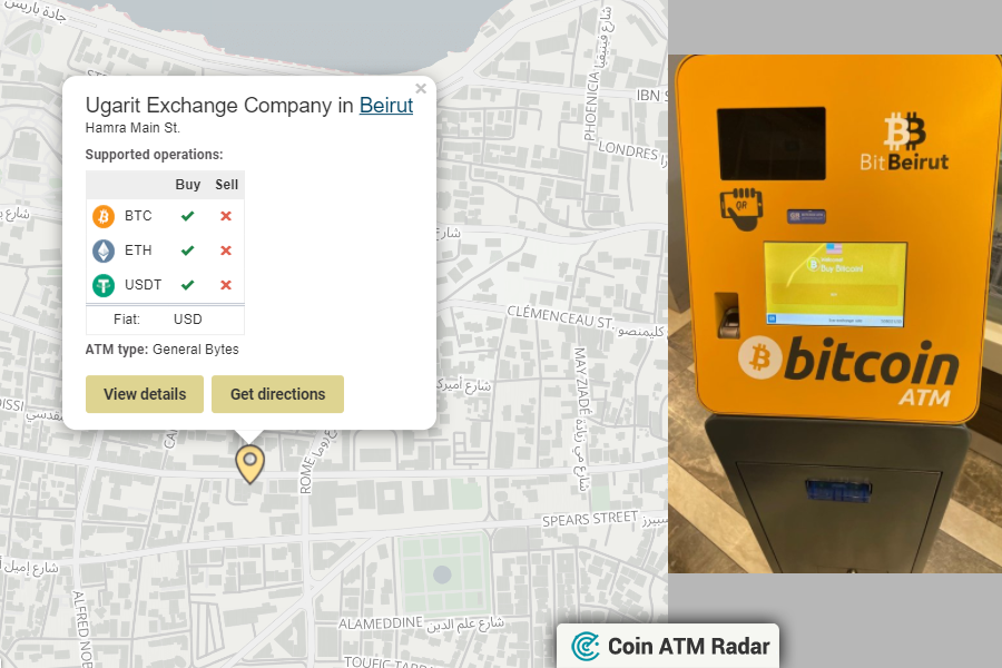 CoinATMRadar's tweet photo. Visit this new installed @generalbytes #bitcoin ATM at Ugarit Exchange Company in #Beirut π±π§. Operated by #BitBeirut. Supported coins: #BTC, #ETH,
https://t.co/4hAOc4IeC7 https://t.co/2SGrPNbDRt