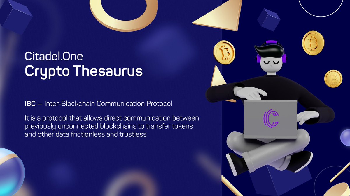 Call_me_Ezekiel's tweet photo. 📖It's #CryptoThesaurus time!
Word of the day: #IBC
The Inter #Blockchain Communication protocol is the backbone of the @cosmos ecosystem. It was launched to enable cross-chain decentralized finance and interoperable #NFT transfers https://t.co/vwb98os9T1 https://t.co/a155QOYbld