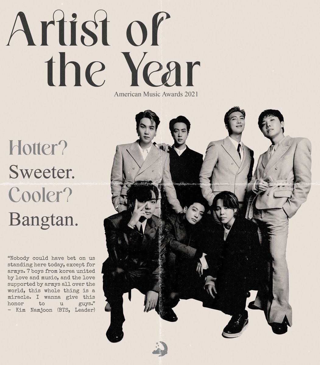 jwaekaey's tweet photo. Artist of the Year.
#BTSxAMAs https://t.co/YwinsmtfvM