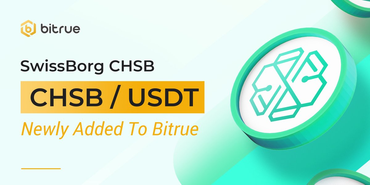 BitrueOfficial's tweet photo. We're listing $CHSB @swissborg today after they successfully passed the #BTRVote as well ! Deposits are open NOW, and pairs with $USDT open at 10:30 UTC today. https://t.co/iNOD0xNHl2 https://t.co/cwtzkuyKlw