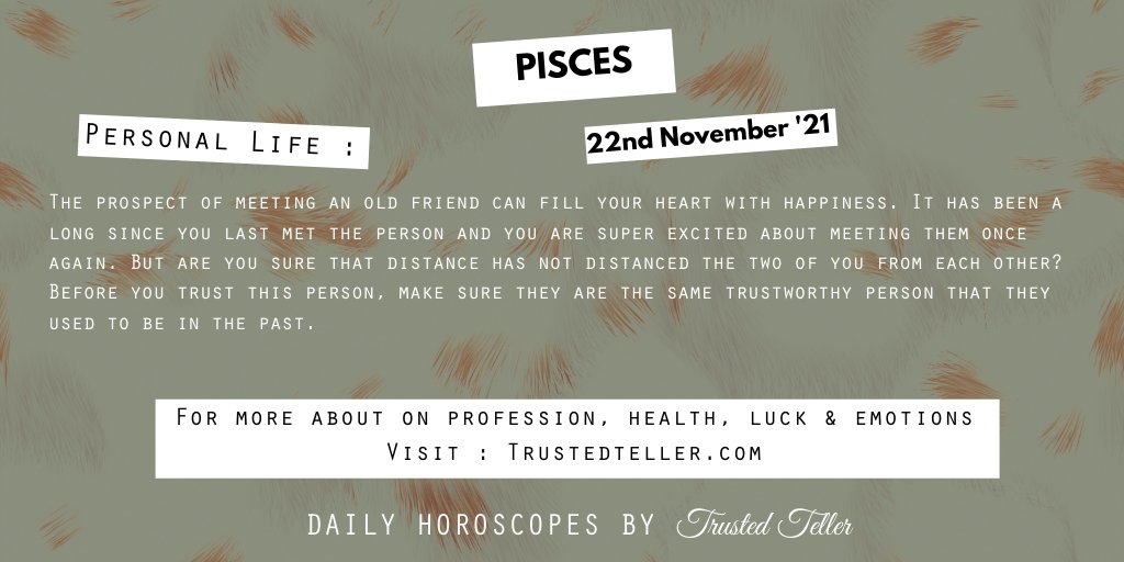 Trustedteller's tweet image. To know more, click on the link below.
trustedteller.com/horoscope

#pisces #Capricorn #Aries #Cancer #Horoscope #ASTRO_GATEWAY_OPEN #ZodiacFacts