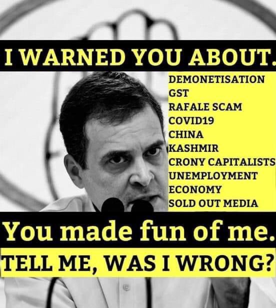 GuptaPragnya's tweet photo. Rahul Gandhi has been absolutely right on all of these!
#MyLeaderRahulGandhi where as Modi the root cause of all these 
#DeshNahiBhulega 
But for Modi Indians wouldnt hv been through these hardships, #DeshNahiBhulega https://t.co/WAgcIGKrMn