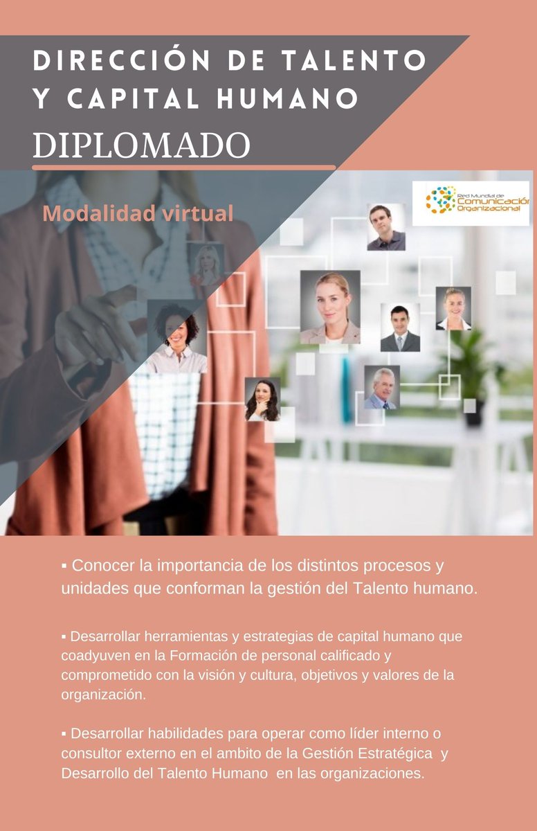 RedMunComOrg's tweet photo. Nueva Diplomatura en
𝗗𝗶𝗿𝗲𝗰𝗰𝗶ó𝗻 𝗱𝗲 𝗖𝗮𝗽𝗶𝘁𝗮𝗹 𝗛𝘂𝗺𝗮𝗻𝗼. MODALIDAD VIRTUAL EN VIVO. 3 sesiones por mes.

Beca 50% Al inscribirte durante Noviembre.
Contacta: https://t.co/j5H1c7T3Kb
Envía tu convocatoria a nia.alamillo@gmail.com 

https://t.co/BM2VHPUqJJ https://t.co/9C4ZyNDDrQ
