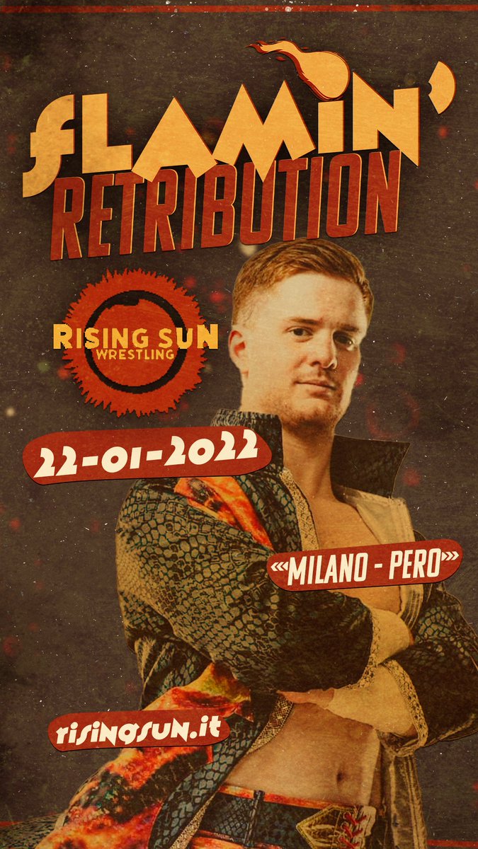 RisingSunItaly's tweet photo. Francesco Akira @francescoakira will finally make his #RisingSun return at #FlaminRetribution on 22nd January 2022.

He's clearly looking for his retribution, so who's looking to challenge?

Easy reply, if you were with us 10 days ago at #FireballHomecoming!

#Wrestling #Italiano https://t.co/IoIDJTG7K0