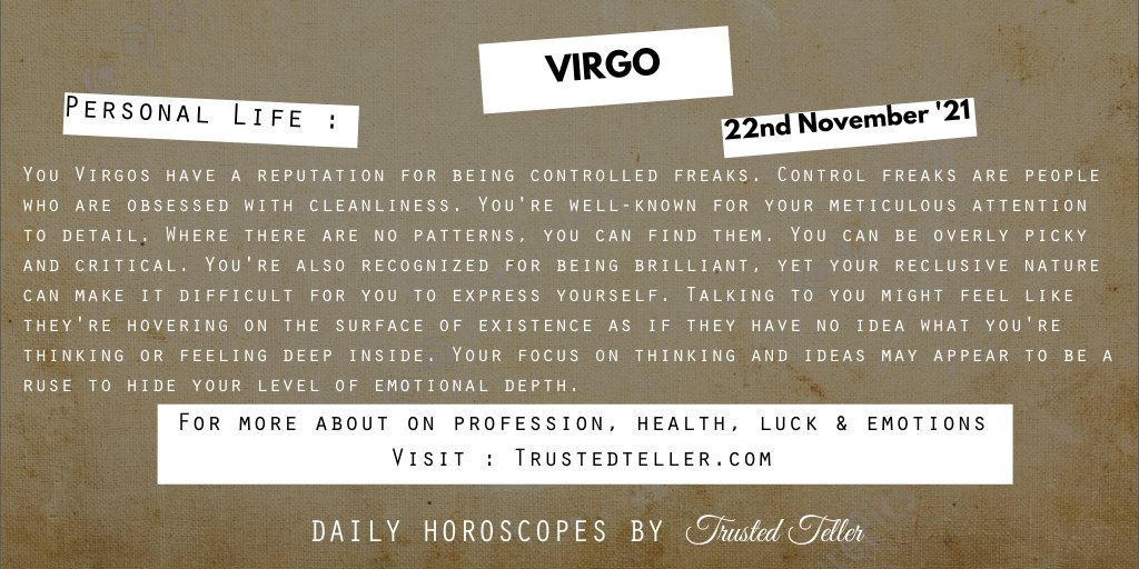 Trustedteller's tweet image. To know more, click on the link below.
trustedteller.com/horoscope

#Libra #Virgo #gemini #Aquarius #Horoscope #ASTRO_GATEWAY_OPEN #ZodiacFacts