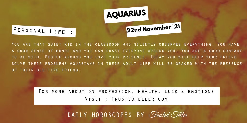 Trustedteller's tweet image. To know more, click on the link below.
trustedteller.com/horoscope

#Libra #Virgo #gemini #Aquarius #Horoscope #ASTRO_GATEWAY_OPEN #ZodiacFacts