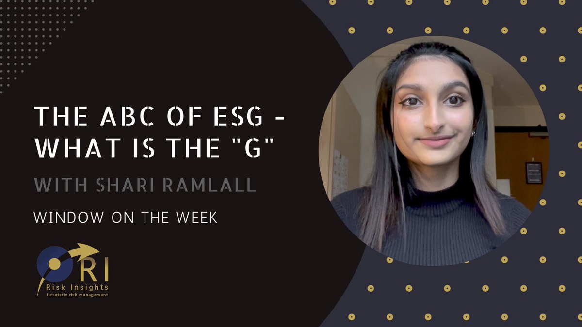 riskinsightsri's tweet photo. WATCH HERE: https://t.co/DXanTTPUB3
Join us for the "G" Factor in our new series, the ABCs of ESG, and more insightful information in this week's episode of Window on the Week!
#WindowOnTheWeek #RiskInsights #ESGGPS #ESGinvesting #southafrica #sustainability #governance https://t.co/ZhK0NE23hP