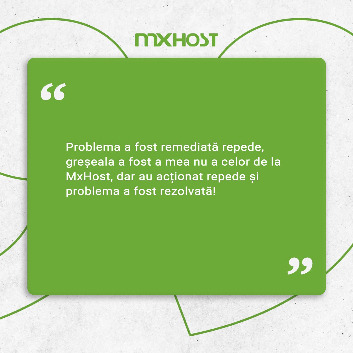 mxhostro's tweet photo. Ca toate problemele care apar la noi, rezolvarea a fost imediată! 

Să aveți o zi de luni ușoară! 

#TestimonialMonday #MondayMotivation https://t.co/ze1IWDvrt4